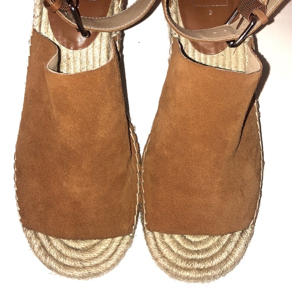GAP Suede Ankle Strap Boho Espadrille Wedge bohemian leather - Picture 5 of 6